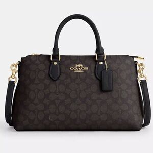 Coach Georgia Satchel In Signature Canvas New